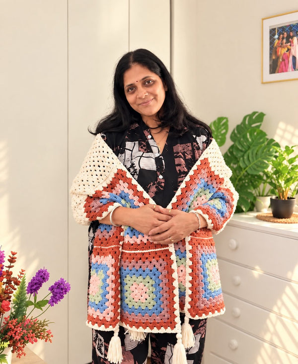 Heirloom Granny Shawl — Terracotta Bloom